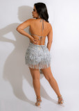 Sexy Sequin Tassel Backless Romper ME-8225