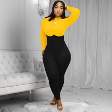 Plus Size Fashion Long Sleeve Slim Jumpsuit WAF-77514