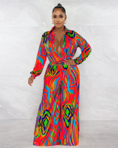 Fashion Print Wide Leg Jumpsuit ME-8233