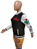 Fashion Embroidery Plush Baseball Jacket MEM-88401