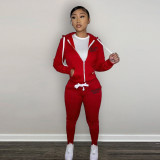 Plush Sweatshirt Sports Casual Two Piece Set FSL-F202