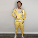 Plush Sweatshirt Sports Casual Two Piece Set FSL-F202