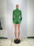 Fashion Solid Blazer Shorts Two Piece Set BLX-61014