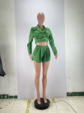 Fashion Solid Blazer Shorts Two Piece Set BLX-61014
