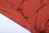 Solid Sexy Backless Midi Dress BLG-0627