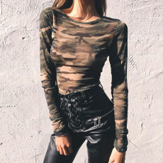 Camouflage Long Sleeve Top BLG-770010