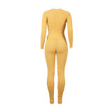 Slim Sweater Long Sleeve Two Piece Pants Set PN-6767