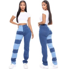 Fashion Denim Zipper Straight Jeans YYF-6667