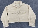 Plush Shirt Jacket Coat And Casual Pant Two Piece Set HHF-9128