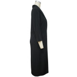 Fashion Solid Halter+Wide Leg Pants+Long Sleeve Coat Three Piece Set YF-9932