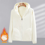 Plus Size Polar Fleece Thickened Hooded Coat  MAE-M900