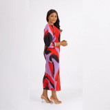 Casual Fashion Print Maxi Dress YF-10307