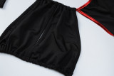 Clubwear Long Sleeve Wrap Bra Bandage Tops And Panties Two Piece Set GKLK-2910367W