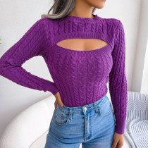 Fashion Long Sleeve Hollow Sweater GBJS-1825