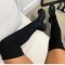 Fashion PU Leather knitted Patchwork Long Boots TWZX-092