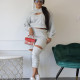 Solid Color Hollow Out Hooded Sweatshirt Pant Two Piece Set TE-4496