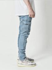 Men's Casual Skinny Side Pocket Pencil Jeans XCFF-L0066