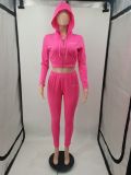 Casual Sport Hoodies Pant Two Piece Set XMF-181