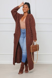 Winter Thickened Plush Sweater  Long Coat RUF-9999