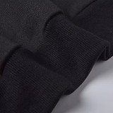 Plus Size Casual PrInt Long Sleeve Loose Sweatshirt YMEF-002