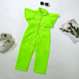 Kids Girls Fashion Solid Sleeveless Jumpsuit GMYF-Y0021