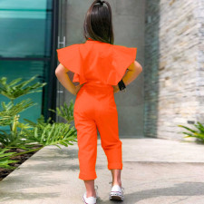 Kids Girls Fashion Solid Sleeveless Jumpsuit GMYF-Y0021