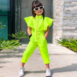 Kids Girls Fashion Solid Sleeveless Jumpsuit GMYF-Y0021