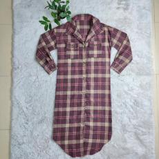 Fashion Plaid Print Long Sleeve Long Coats CY-6065