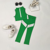 Kids Girls Sleeveless Tank Tops And Pant 2 Piece Set GMYF-Y0080