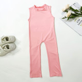 Kids Girls Fashion Sleeveless Solid Color Jumpsuit GMYF-Y6031