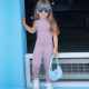 Kids Girls Fashion Sleeveless Solid Color Jumpsuit GMYF-Y6031