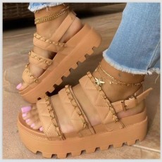 Casual Thick Sole Buckle Strap Sandals TWZX-6626