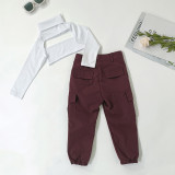 Kids Girls Tube Tops+Pullover+Pant 3 Piece Set GMYF-Y0086
