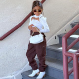 Kids Girls Tube Tops+Pullover+Pant 3 Piece Set GMYF-Y0086