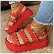 Casual Thick Sole Buckle Strap Sandals TWZX-6626