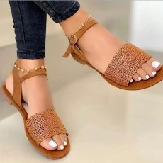 Casual Buckle Strap Flat Sandals TWZX-715