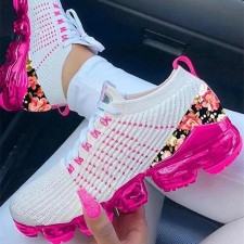Color Block Lace-up Casual Sneakers TWZX-0052