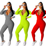 Casual Sport Hoodies Pant Slim Two Piece Set TE-4511