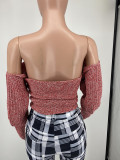 Sexy Off Shoulder Backless Sweater Tops YH-5280
