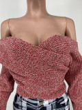 Sexy Off Shoulder Backless Sweater Tops YH-5280
