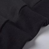 Plus Size Casual Print Long Sleeve Loose Sweatshirt YMEF-003