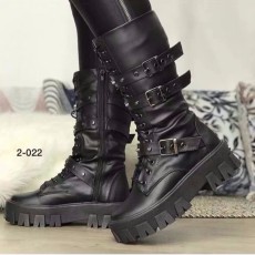 Fashion Handsome Buckle Thick-soled Boots DF-123