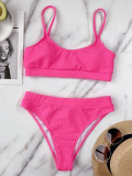 Sexy Solid Color Swimsuit Two Piece Set CSYZ-B178W