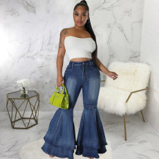 Fashion Denim Wide Leg Flare Jeans HSF-2645