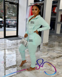 Casual Sport Solid Color Hooded And Pant Two Piece Set XMF-212