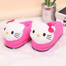 Cute KT Cat Home Warm Plush Slippers GJCF-L012