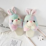 Colorful Rabbit Non-slip Home Warm Plush SlippersGJCF-L111