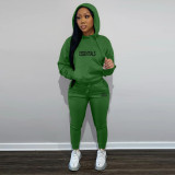 Padded Thick Hooded Sweatshirt Pants Casual Sports Suit XMF-217