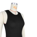Sleeveless Zipper Slim Micro-fit Jumpsuit ASL-6630