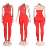 Sexy Hot Drill Hanging Neck Jumpsuit NY-2645